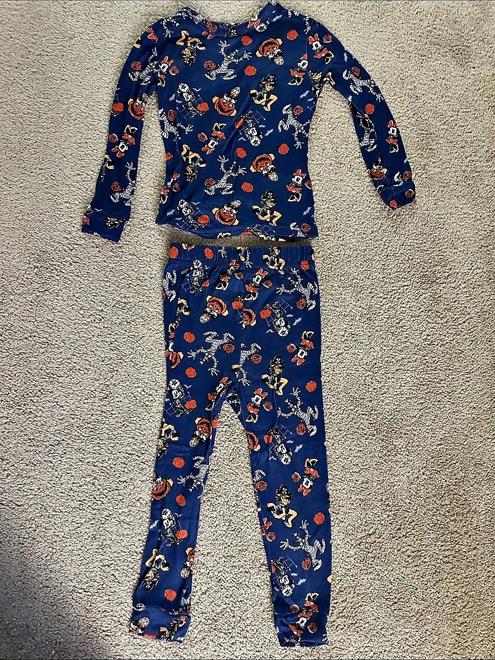 Disney Mickey Mouse & Friends Halloween Pajama set Boys 5T in Blue